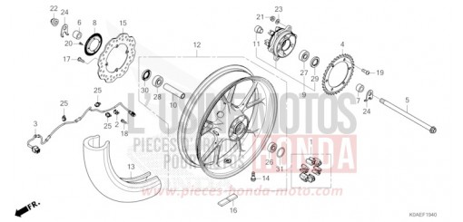 REAR WHEEL CBF300NAN de 2022